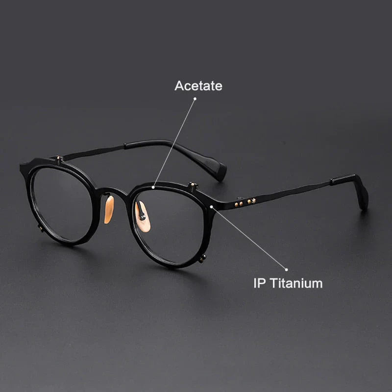 Titanium retro glasses