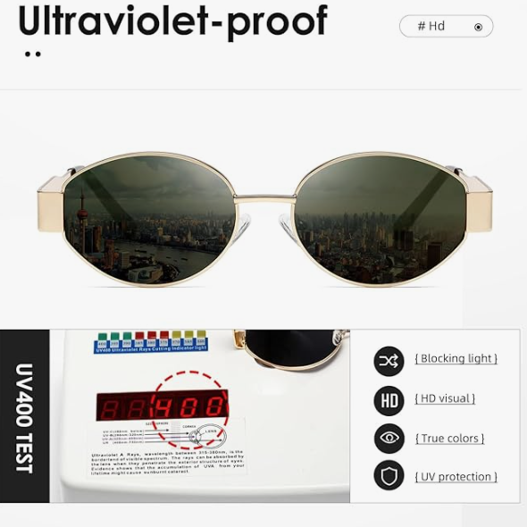 Trendy Metal Sunglasses😎