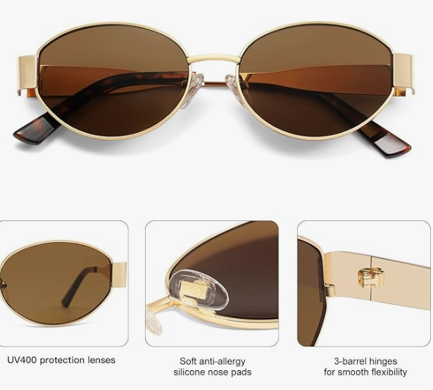 Trendy Metal Sunglasses😎
