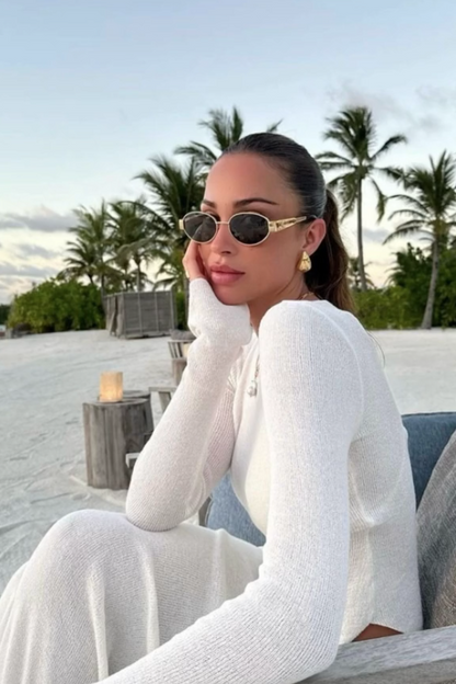 Trendy Metal Sunglasses😎