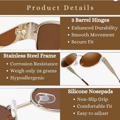 Trendy Metal Sunglasses😎